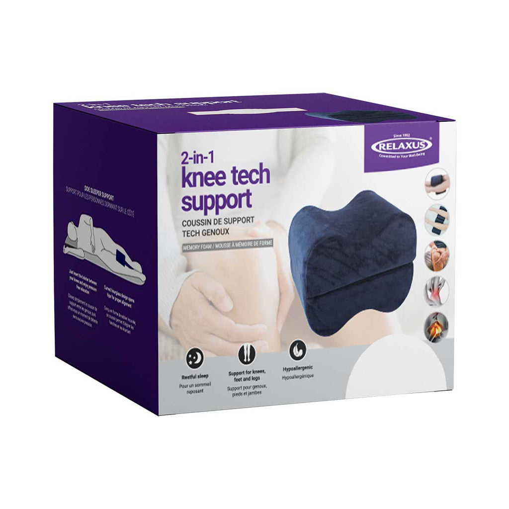 Knee Tech 2 in 1 Support Pillow - Memory Foam - Relaxus