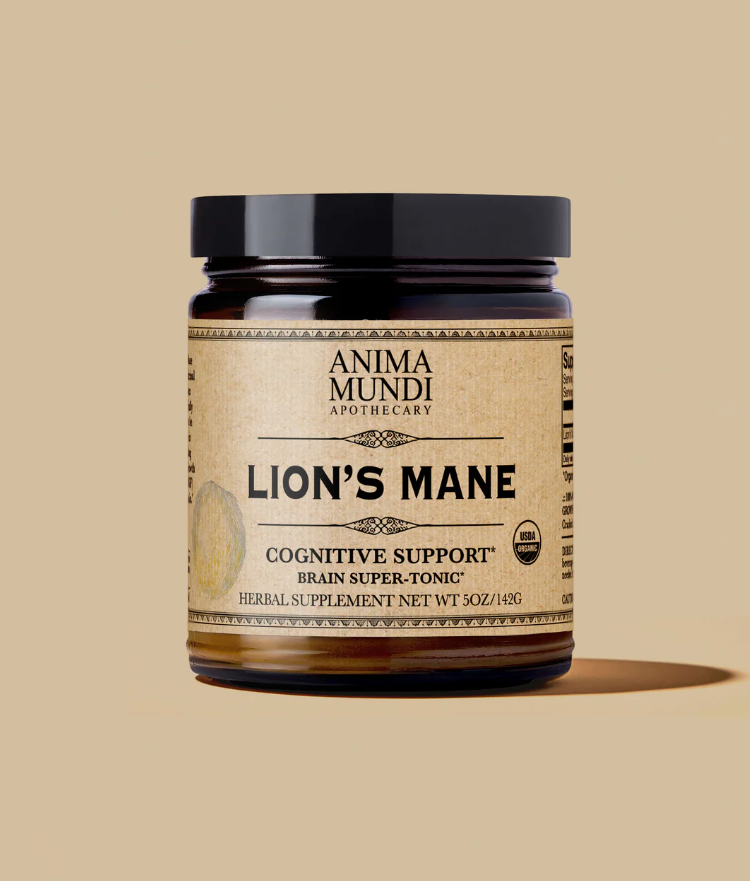 Lion's Mane Mushroom powder 5oz - Brain Super Tonic - Anima Mundi Apothecary