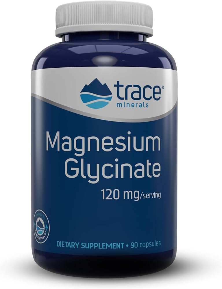 Magnesium Glycinate 120 mg per serving - 90 Capsules - Trace Minerals Research