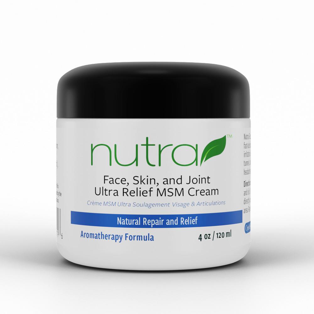 Face, Skin & Joint MSM Cream 4oz - Ultra Relief - Nutra