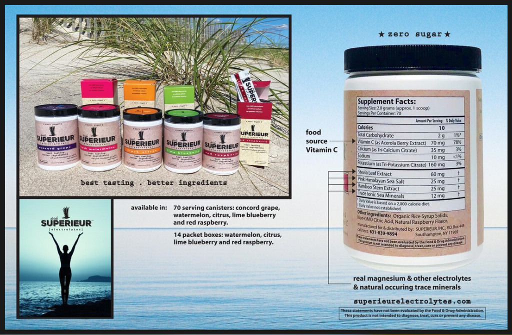 Fresh Citrus Electrolyte Powder 6.9 oz - with Pink Himalayan Salt & Real Vitamin C - Drink Superieur Electrolytes