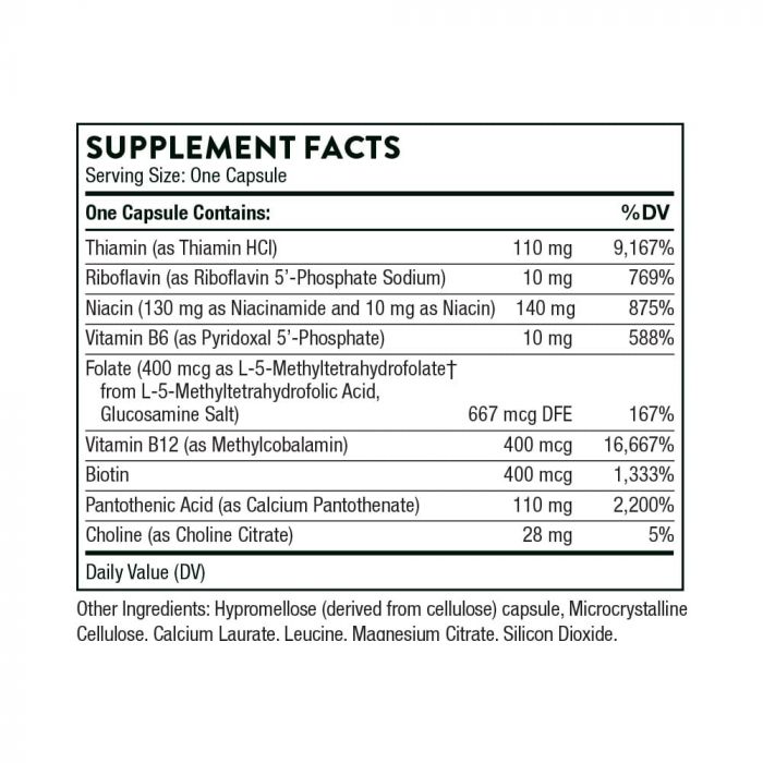 Basic B Complex - 60 Vegetarian Capsules - Thorne