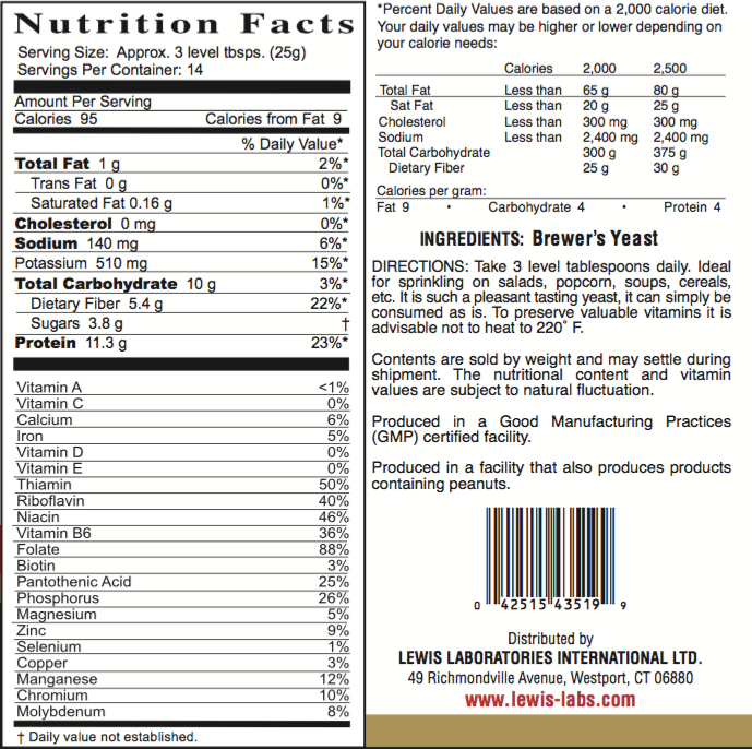 Lewis Labs Brewers Yeast