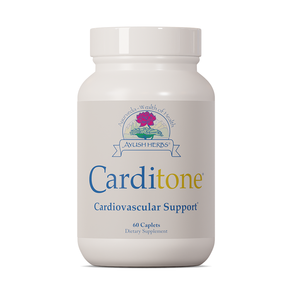 Carditone 90 Vegetarian caplets - Cardiovascular Support - Ayush Herbs