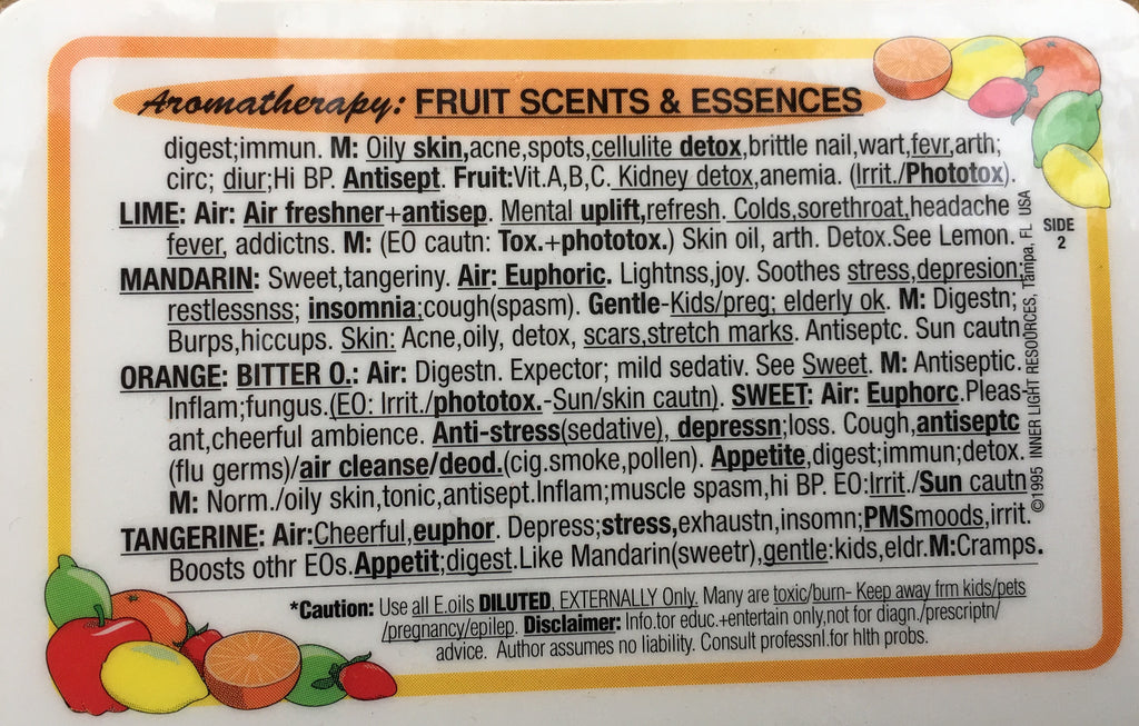 Aromatherapy: Fruits Scents & Essences Card #1 set of 3