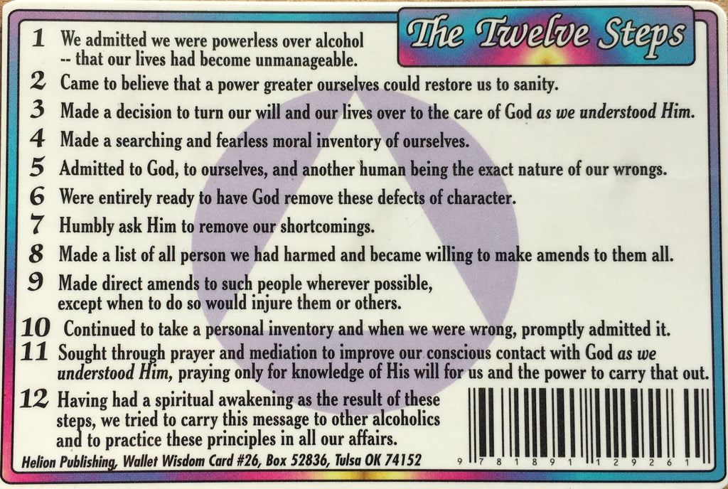 12 Traditions Wallet Card