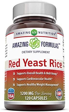 Red Yeast Rice 1,200mg - Cardiovascular Health - Amazing Nutrition
