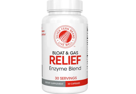 Bloat & Gas Relief Enzyme Blend 30 capsules - Silver Fern Brand