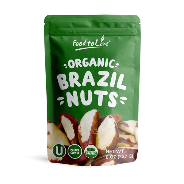 Organic Brazil Nuts 8oz - Foods To Live