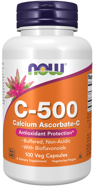 C-500 Calcium Ascorbate 100 capsules - NOW Foods