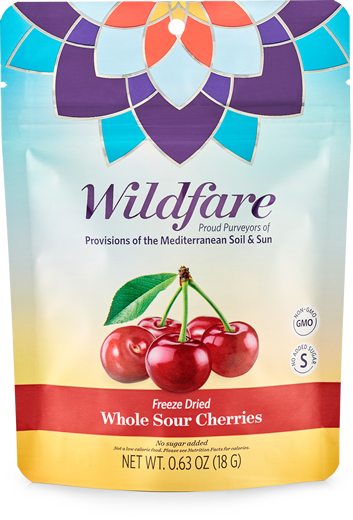 Freeze Dried Whole Sour Cherries 15 gram bag- 100% Fruit Only - WildFare
