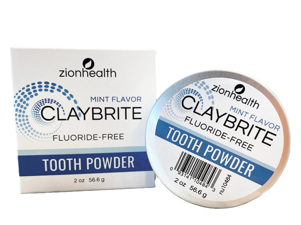Claybrite Tooth Powder 2 oz Jar - Zion Health