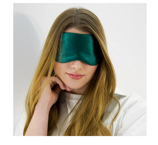 Silk Sleep Mask Hunter Green - 100% Pure Mulberry Silk - Nochka
