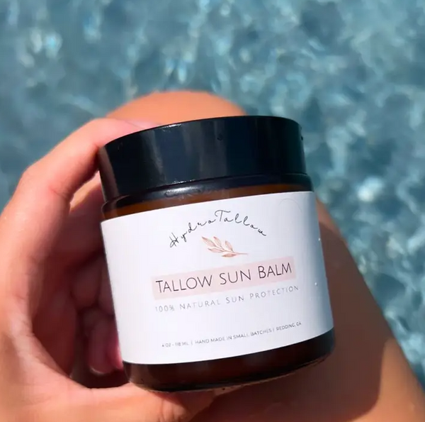 Tallow Sun Balm 4oz - Grassfed Beef Tallow 100% Natural Glow - HydroTallow