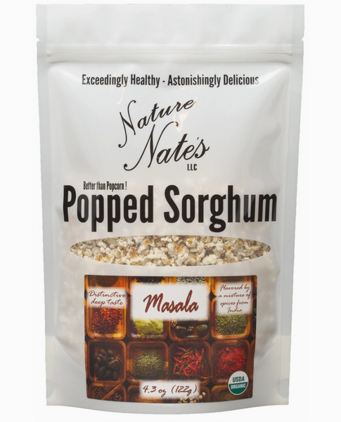 Popped Sorghum 4.3 oz - Masala Curry - Nature Nate's LLC