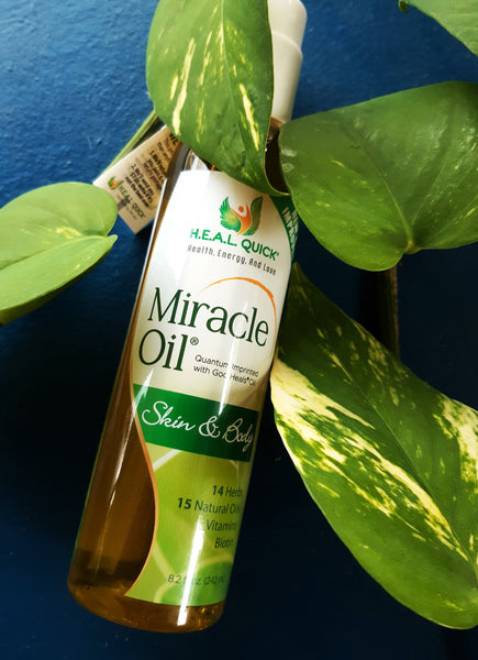 Miracle Oil (Formerly 7 Wonders) New & Improved Formula - 8.2 oz pump top Bottle - The Woman/Heal Quick
