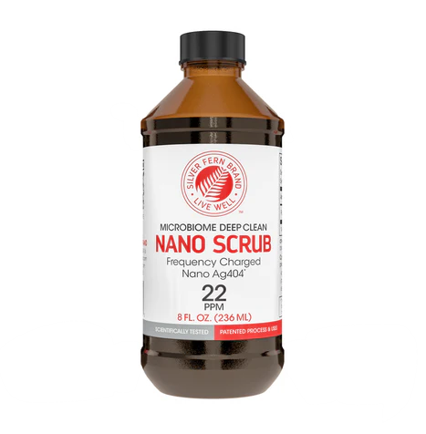 Nano Scrub - Microbiome Deep Clean 8 fl oz - Frequency Charged Ag404* - Silver Fern Brand