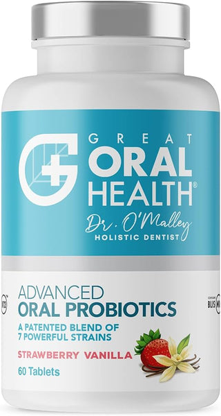 Advanced Oral Probiotics 60 tab Strawberry Vanilla - BLIS K12 & BLIS M18 - Great Oral Health