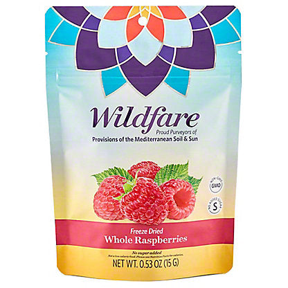 Freeze Dried Whole Raspberries 15 gram bag - 100% Fruit Only - WildFare