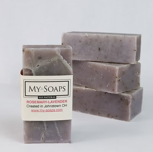 Rosemary + Lavender Soap Bar - Raw Soap Handmade in Ohio - MySoaps