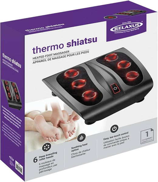 Thermo Shiatsu Heated Foot Massager - Use with or without Heat - Relaxus