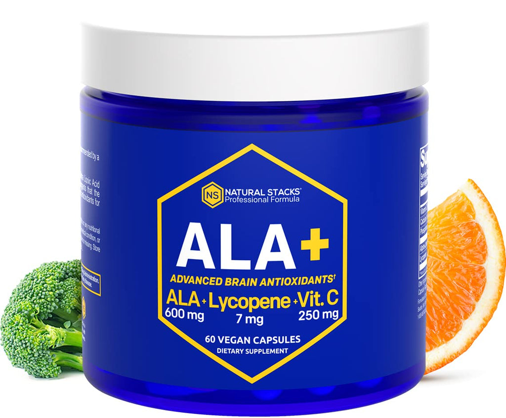 ALA+ 60 Vegan Capsules - Advanced Brain Antioxidants - Natural Stacks