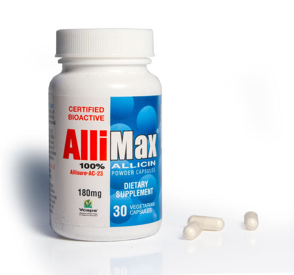 Allimax 30 Vegetarian Capsules - 180 mg Allicin AC-23 - Allimax