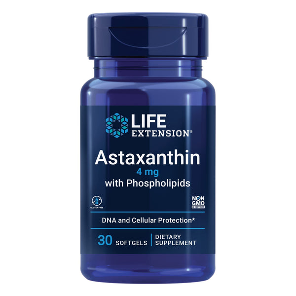 Astaxanthin 4mg with Phospholipids 30 softgels - Life Extention