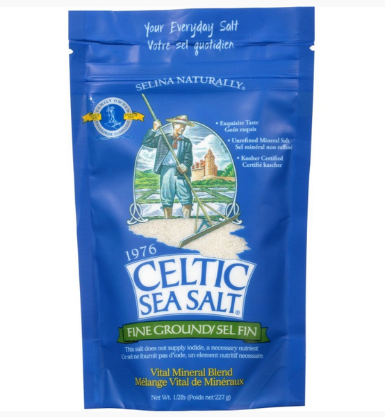 Sea Salt - Celtic Light Grey 1/2lb Fine - Salina's Celtic Sea Salt