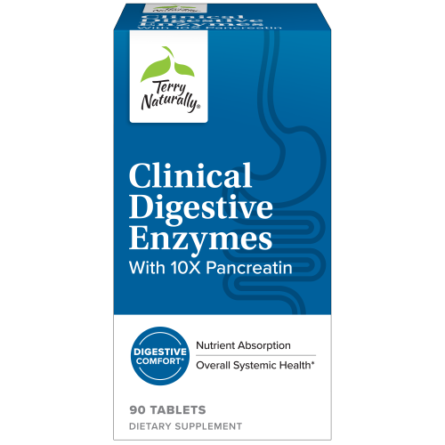 Clinical Digestive Enzymes with 10X Pancreatin - 90 Tablets - Terry Naturally