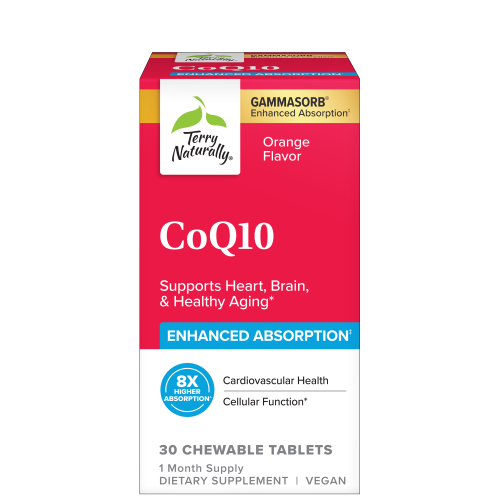 CoQ10 100mg Chewable - Orange Flavor 30 Chewable Tablets - Terry Naturally
