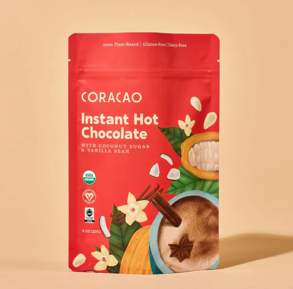 Organic Instant Hot Chocolate - Vegan Hot Chocolate  - Coracao