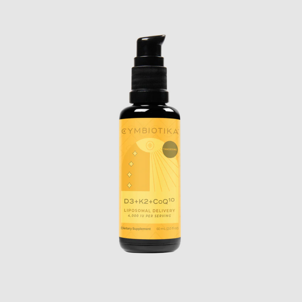 D3+K2+COQ10 Liposomal Delivery 4,000iu per serving - Tangerine flavor 60ml - Cymbiotika