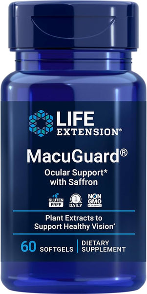 MacuGuard 60 softgels - Occular Support with Saffron - Life Extension