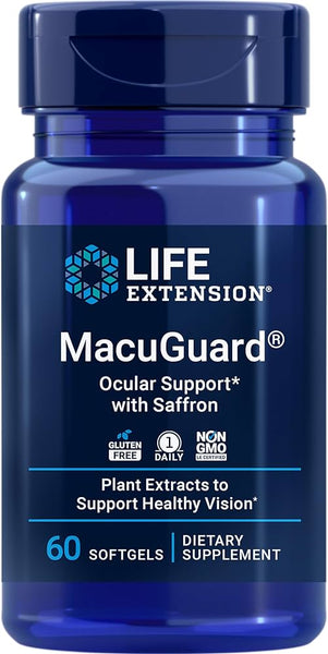 MacuGuard 60 softgels - Occular Support with Saffron - Life Extension