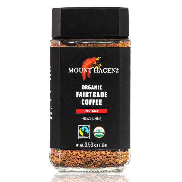 Organic Fairtrade Instant Coffee 3.53 oz - Freeze Dried - Mount Hagen
