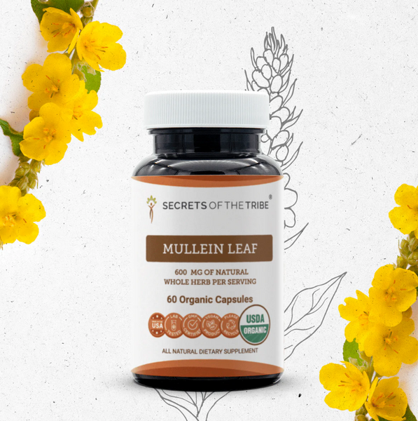 Mullein Leaf 60 Capsules - 1000mg per 2 Capsules - Secrets of the Tribe