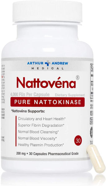 Nattovena - Pure Nattokinase - 30 or 90 capsules - Arthur Andrew Medical