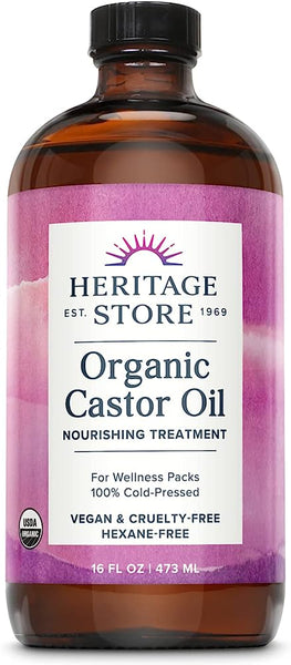 Organic Castor Oil 16oz -  Heritage Store Products