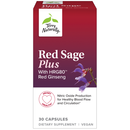 Red Sage PLUS 30 Capsules - With HRG80 Red Ginseng - Terry Naturally