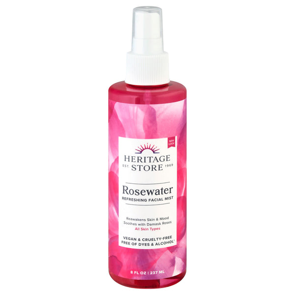 Floral Waters Rose with Atomizer top (Heritage Products) 8 oz.