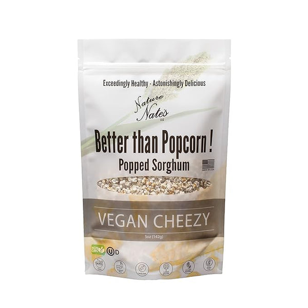 Organic Popped Sorghum 2 oz - Extremely Cheezy - Nature Nate's