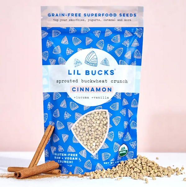 Sprouted Buckwheat Crunch 6oz - Cinnamon + Lucuma + Vanilla - Lil Bucks