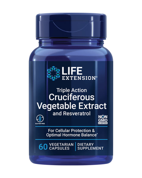 Triple Action Cruciferous Vegetable Extract 60 Vegetarian capsules - Life Extension