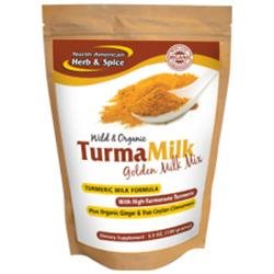 ORGANIC TURMA MILK- GOLDEN MILK POWDER MIX (NORTH AMERICAN HERB & SPICE) 5.5oz