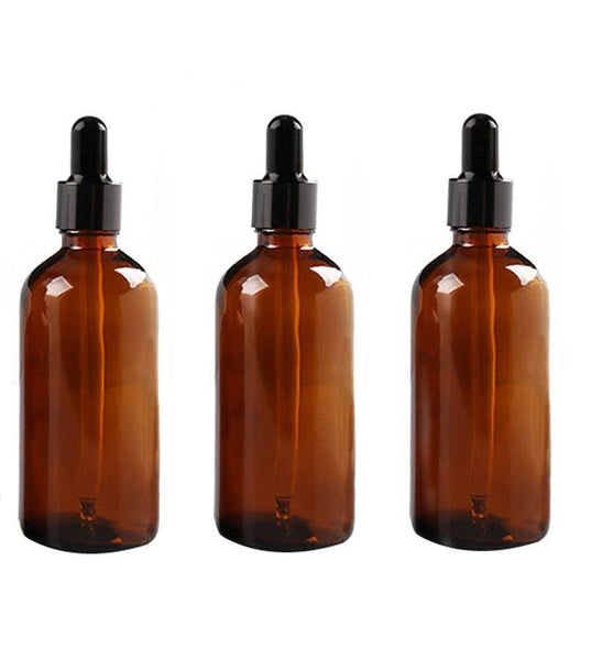 Empty Glass Dropper Bottle - Amber 1oz.
