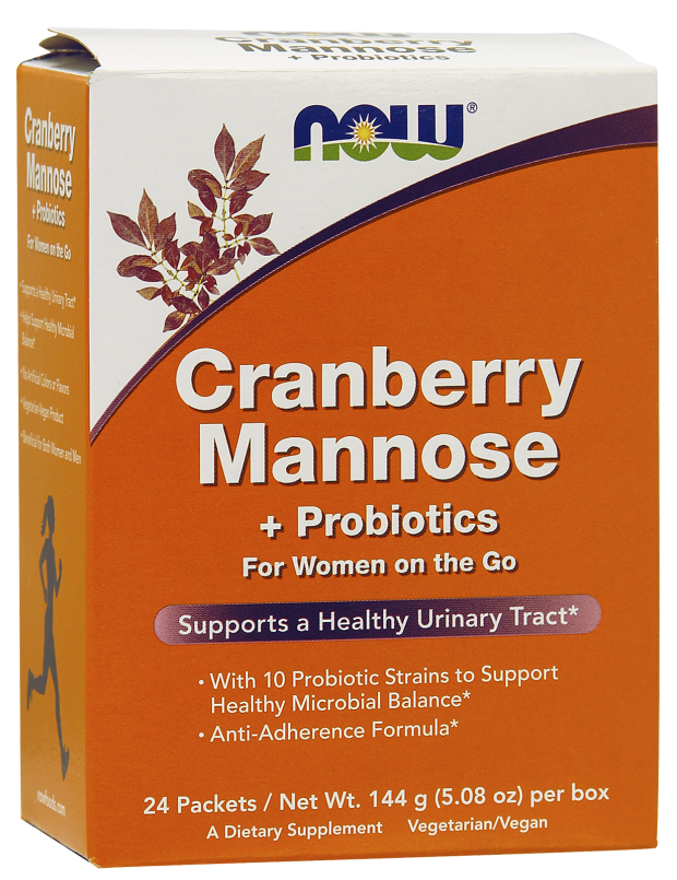 Cranberry Mannose + Probiotics - 24 dissolvable packets - NOW Foods