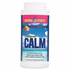 Natural Calm Magnesium Raspberry-Lemon Powder 16oz