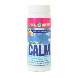 Natural Calm Magnesium Plus Calcium Raspberry Lemon 8 oz