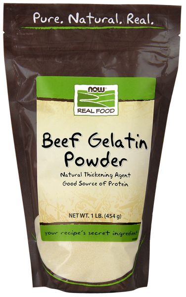 Beef Gelatin Powder - 100% Natural Powder 16 oz - Now Foods